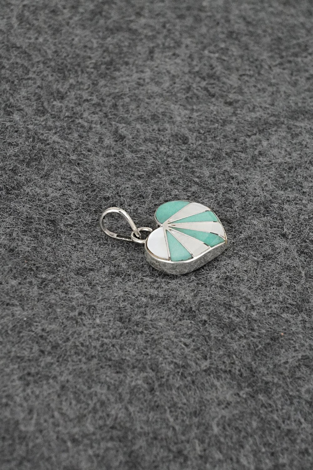 Turquoise, Mother of Pearl & Sterling Silver Pendant - Gina Dosedo