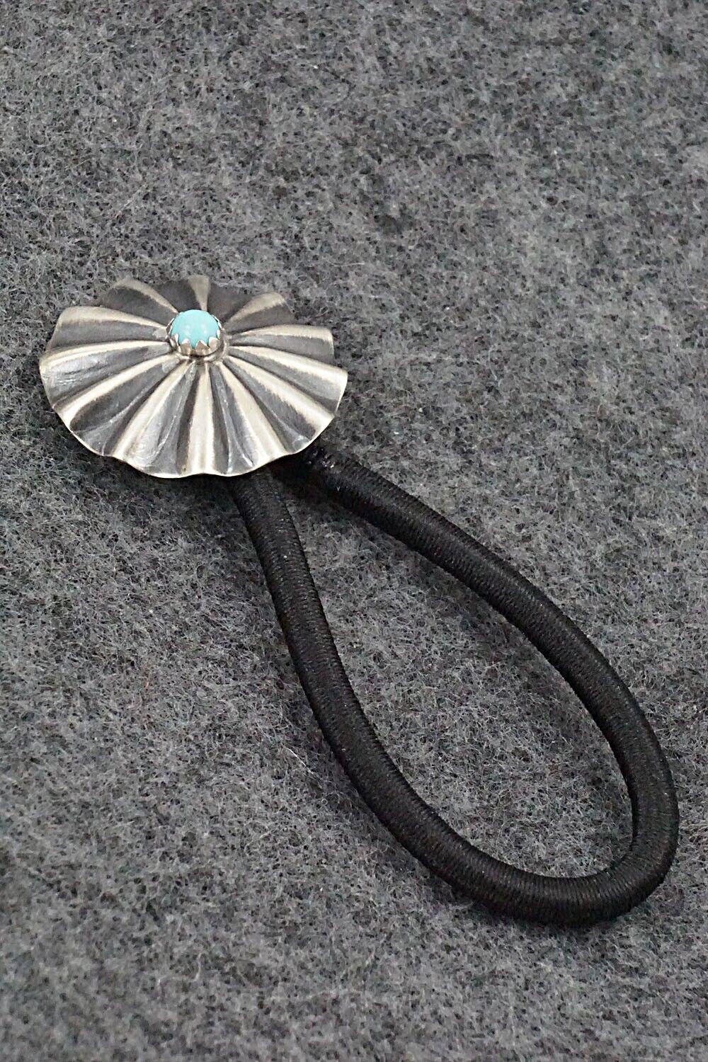 Turquoise & Sterling Silver Hair Tie - Arlene Soce