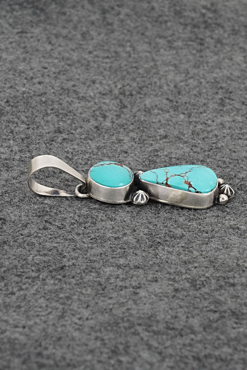 Turquoise & Sterling Silver Pendant - Darrin Livingston