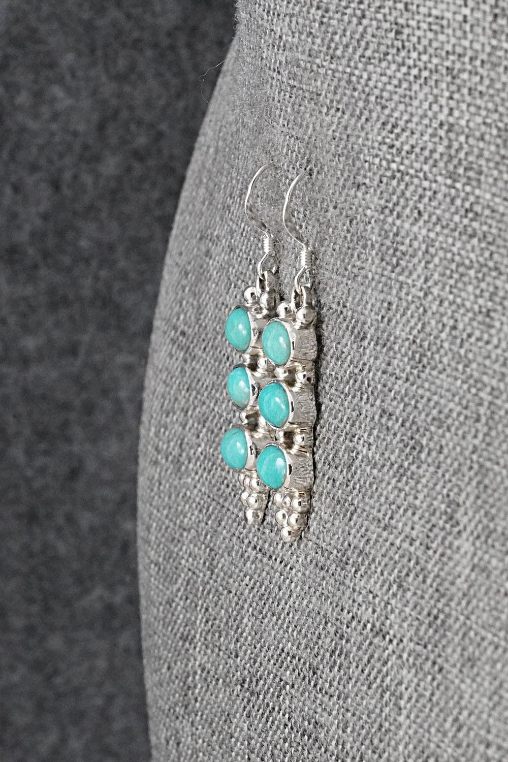 Turquoise & Sterling Silver Earrings - Gary Shorty