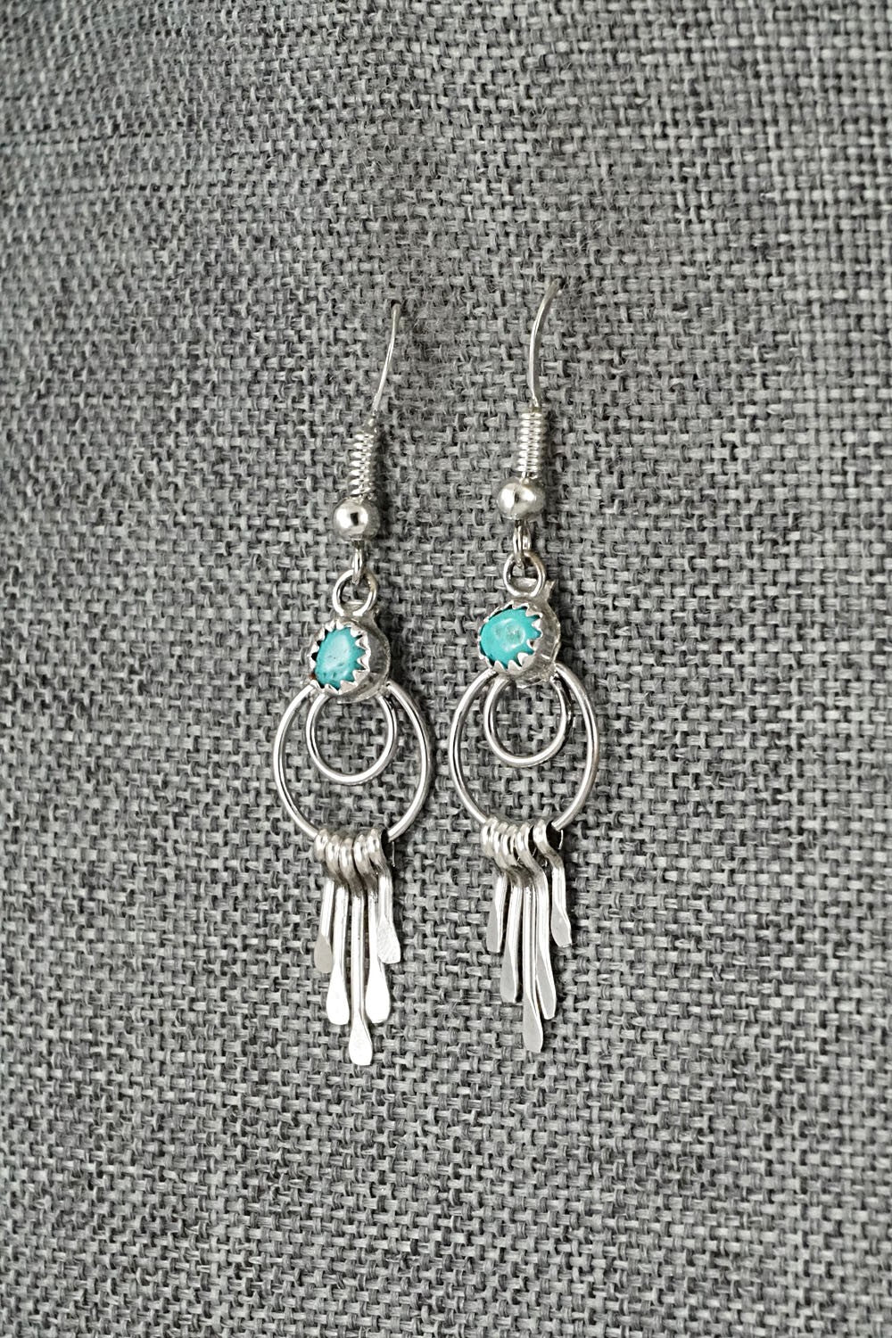 Turquoise & Sterling Silver Earrings - Cornelia Yazzie