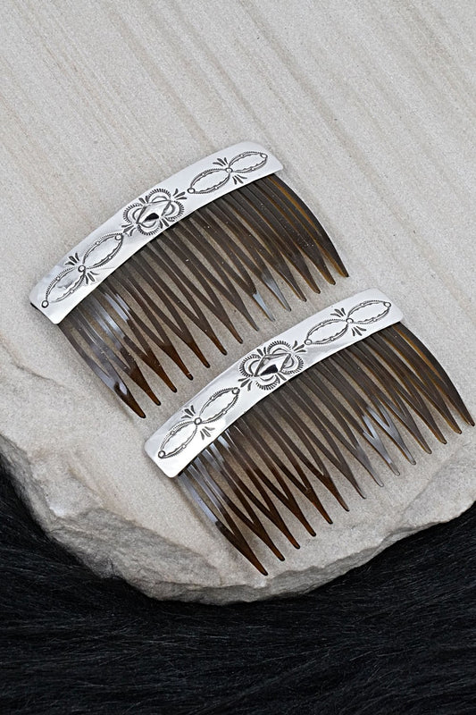 Sterling Silver Hair Combs - Bertha Begay