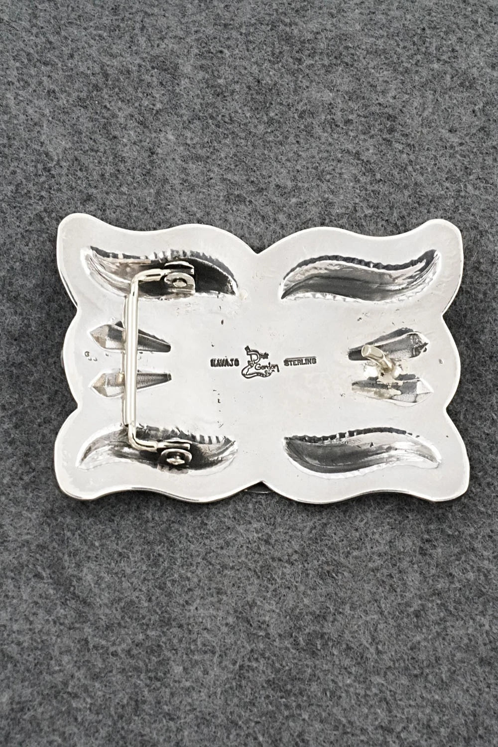 Turquoise & Sterling Silver Belt Buckle - Delbert Gordon