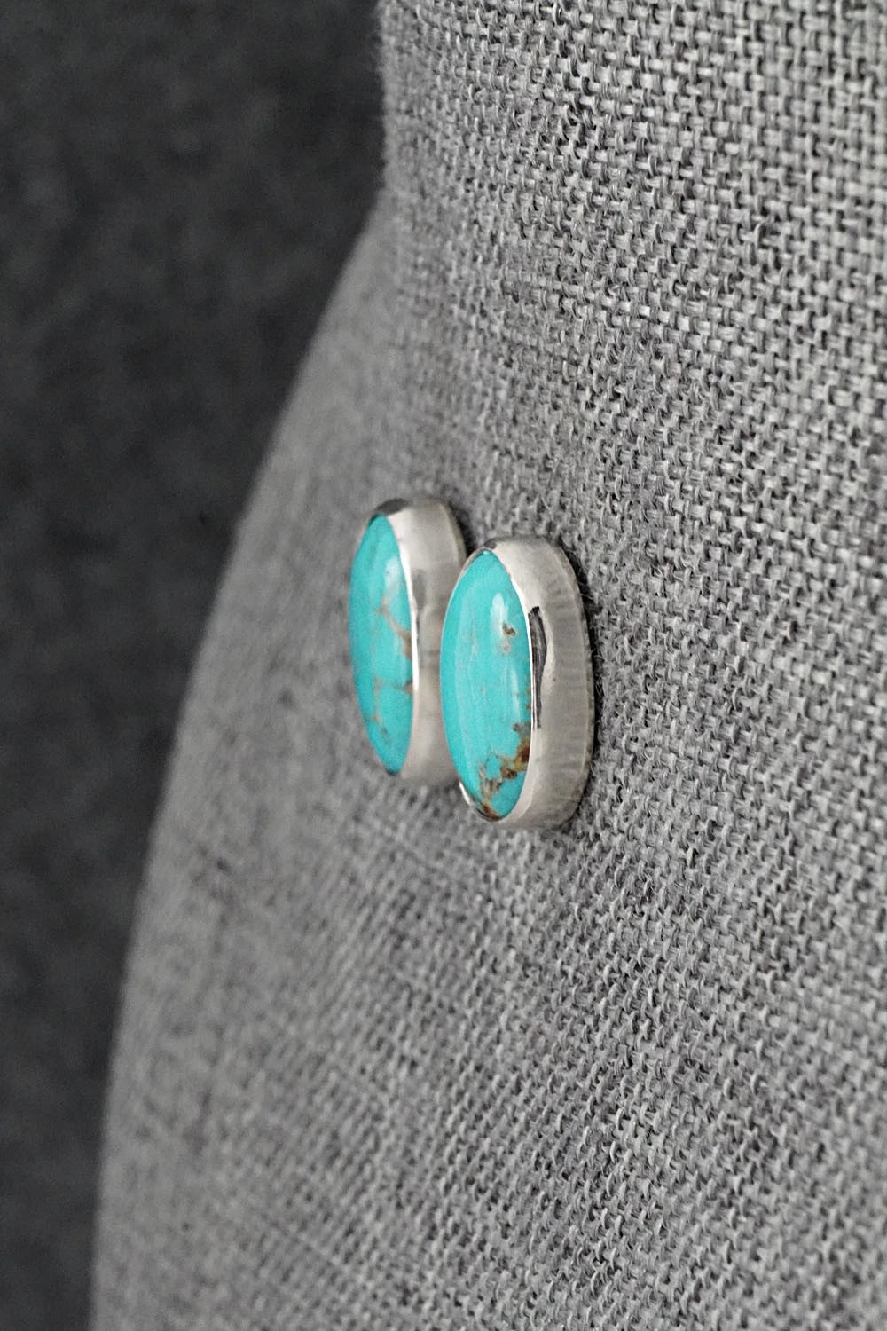 Turquoise & Sterling Silver Earrings - Rosemary Saunders