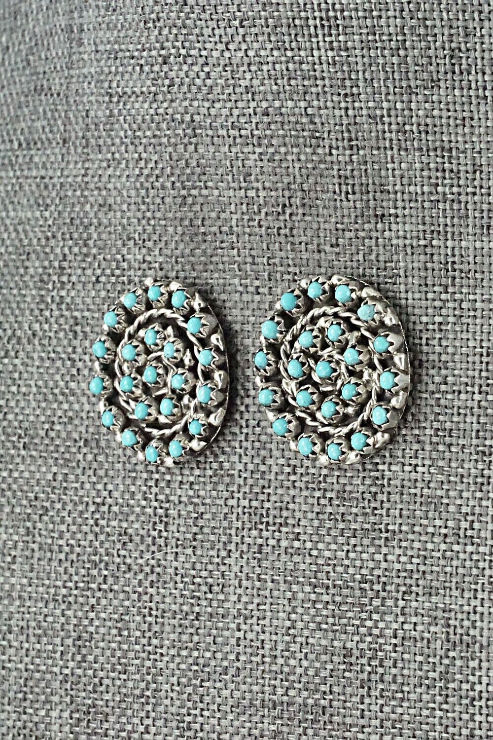 Turquoise & Sterling Silver Earrings - Randy Hooee