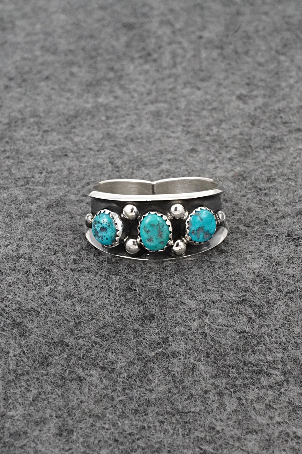 Turquoise & Sterling Silver Ring - Paul Largo - Size 13
