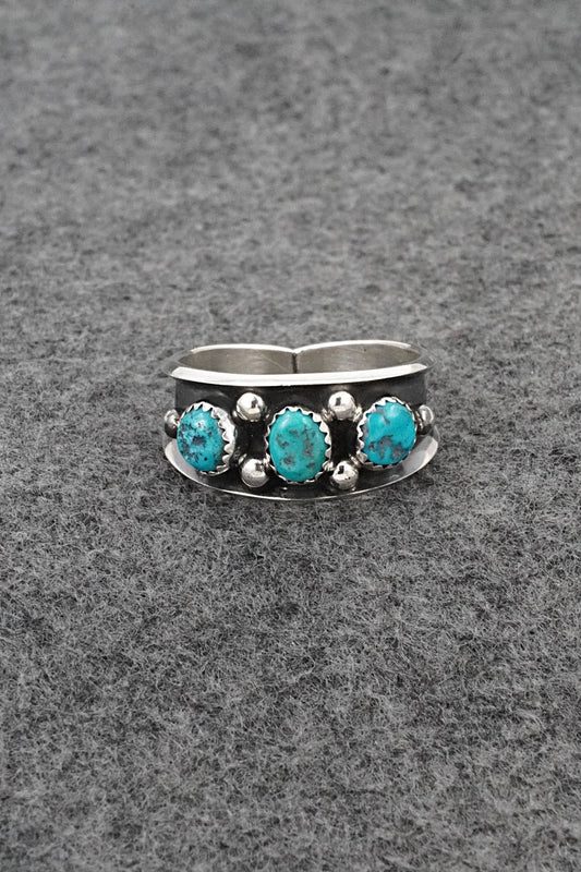 Turquoise & Sterling Silver Ring - Paul Largo - Size 13
