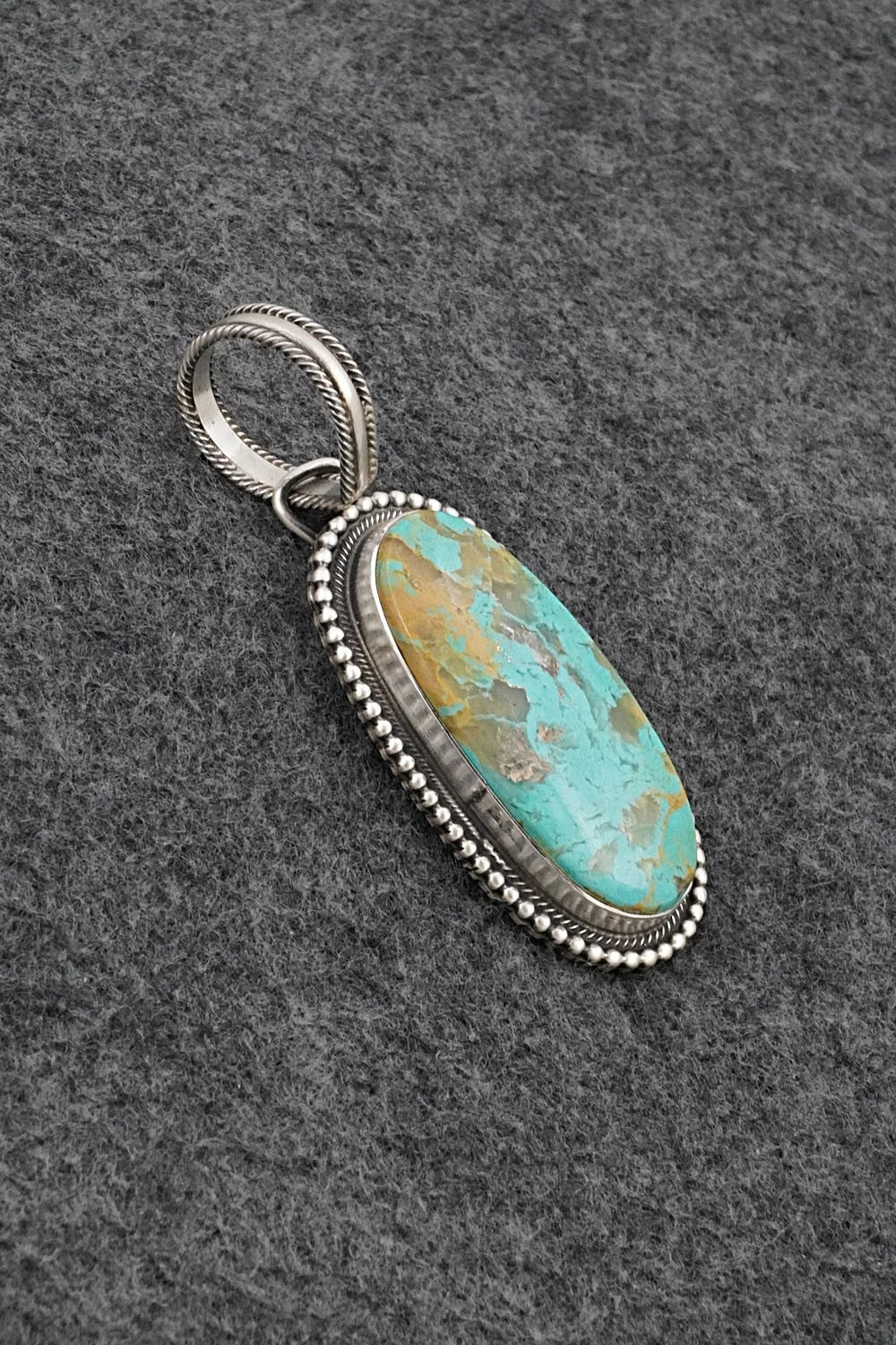 Turquoise & Sterling Silver Pendant - Kathleen Livingston