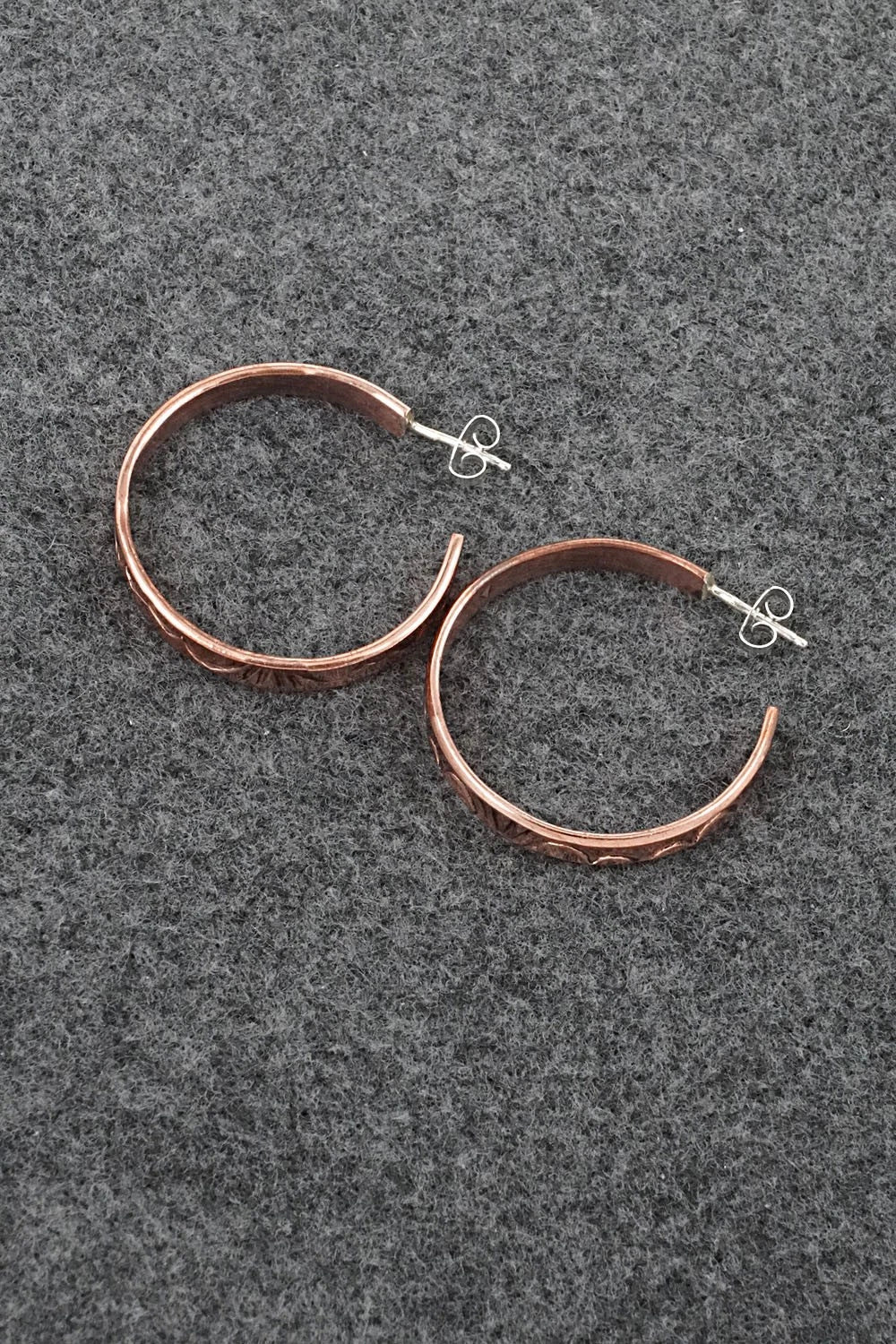 Copper Hoop Earrings - Elaine Tahe