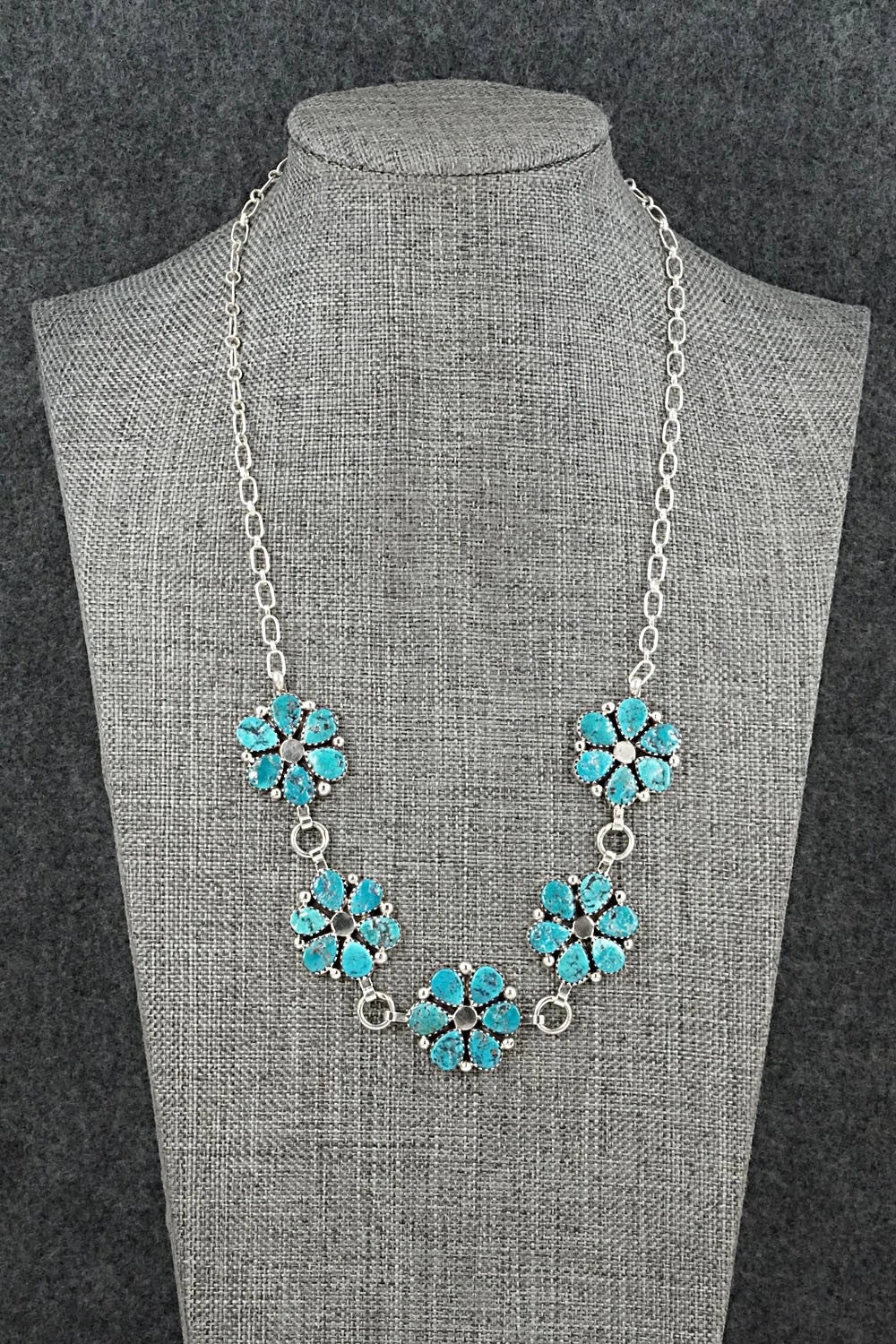Turquoise & Sterling Silver Necklace - Anthony Brown