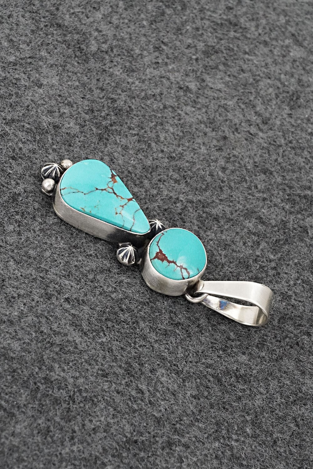 Turquoise & Sterling Silver Pendant - Darrin Livingston