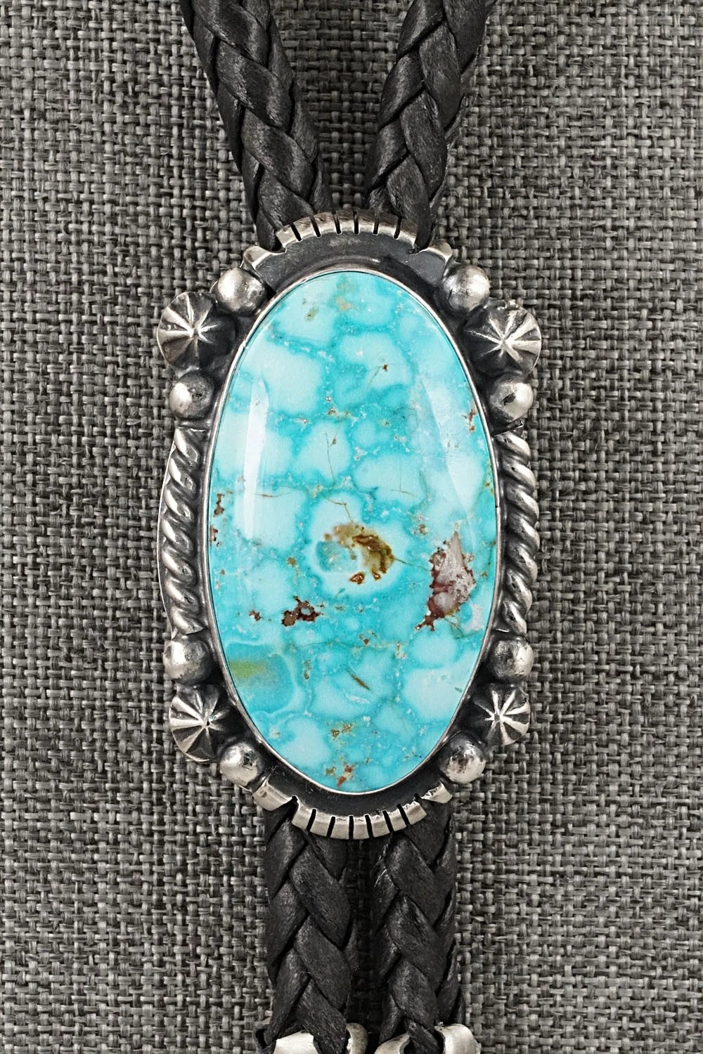 Turquoise & Sterling Silver Bolo Tie - Bob Becenti