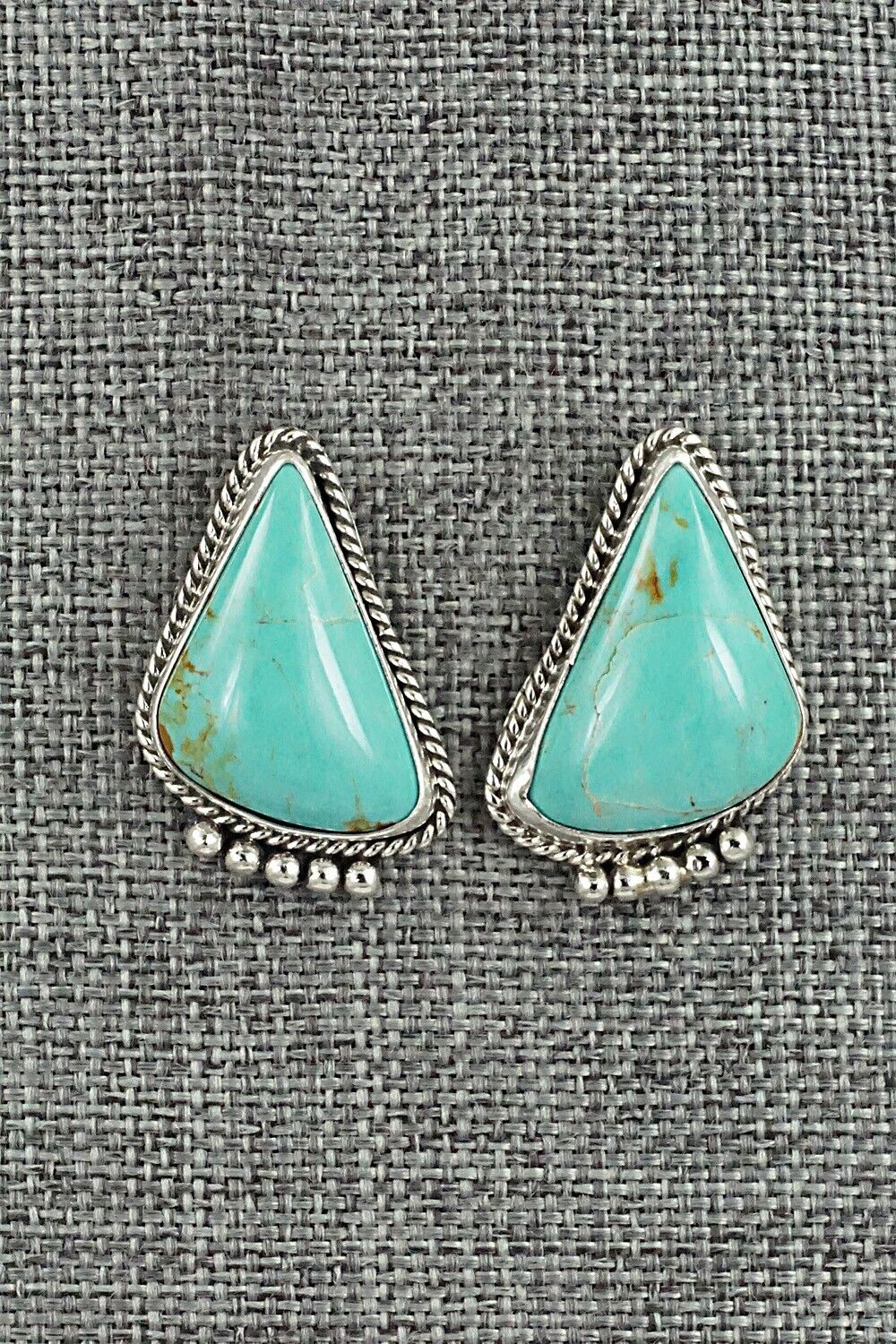 Turquoise & Sterling Silver Earrings - Rena Begay