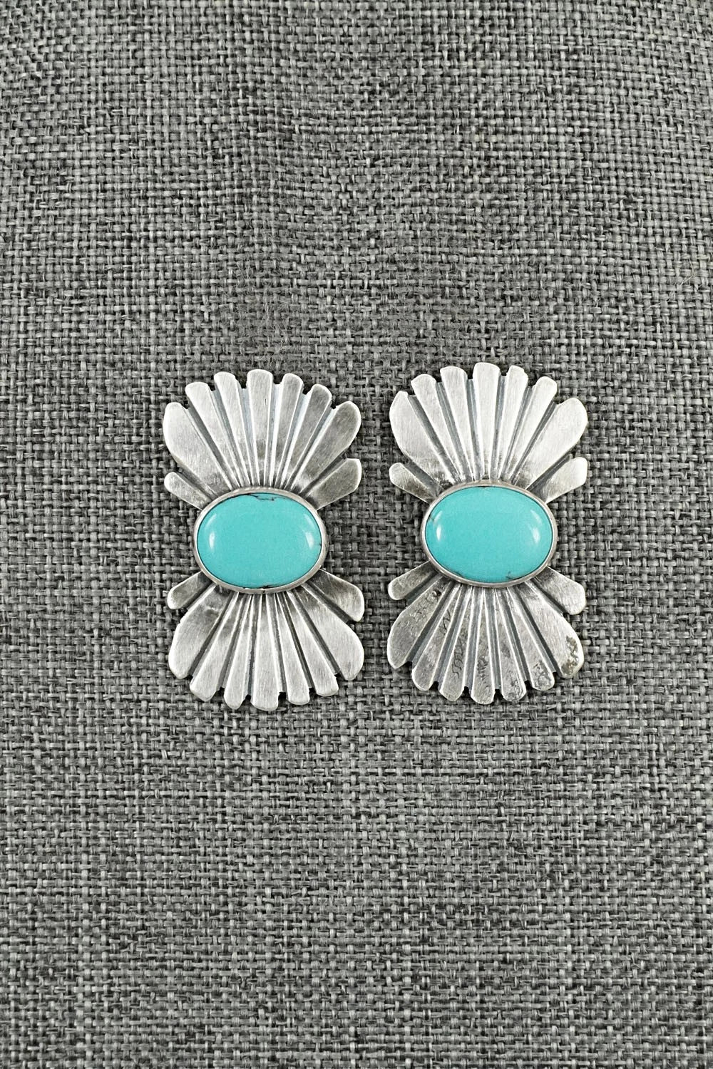 Turquoise & Sterling Silver Earrings - Mark Yazzie