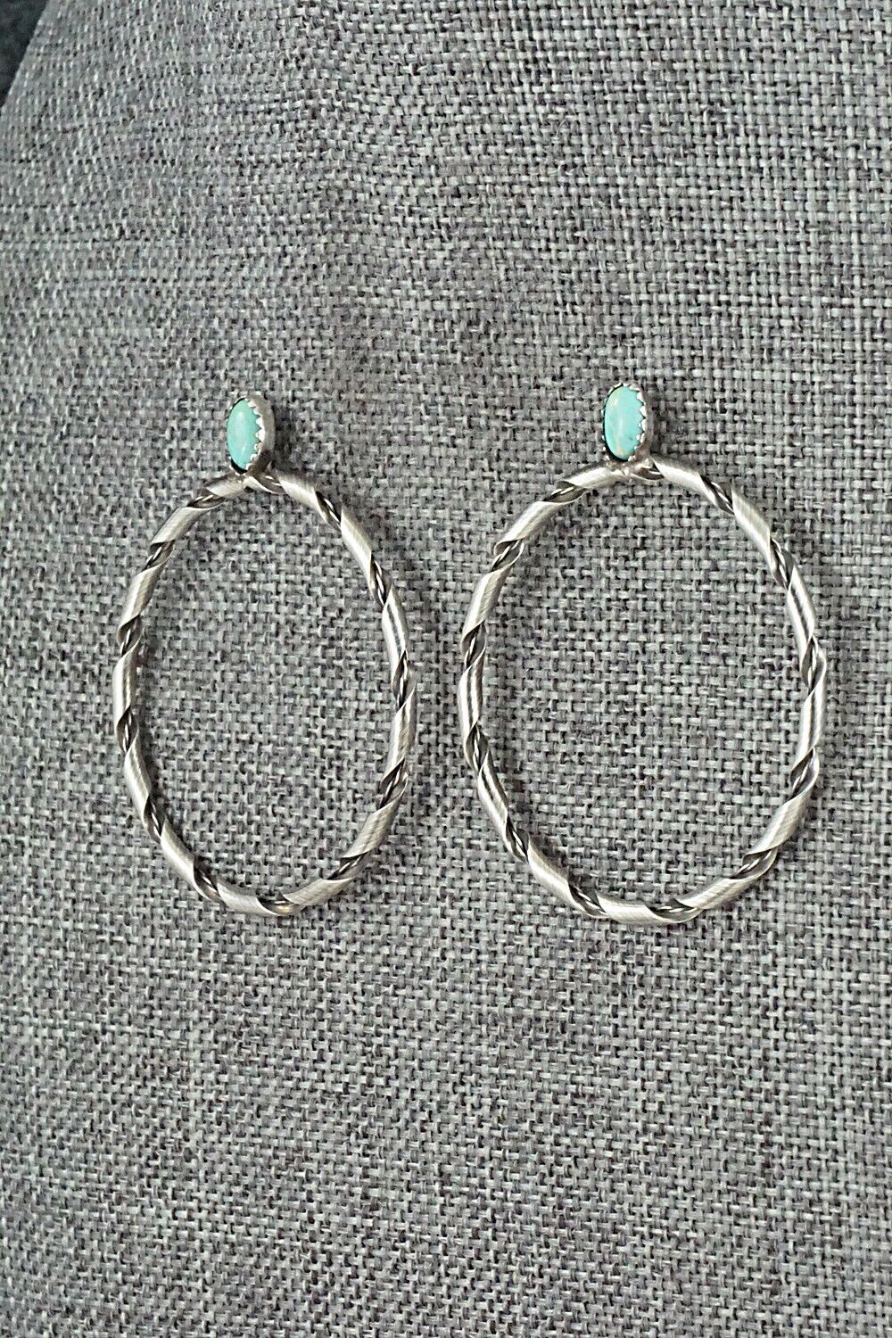 Turquoise & Sterling Silver Earrings - Nashina Tsosie