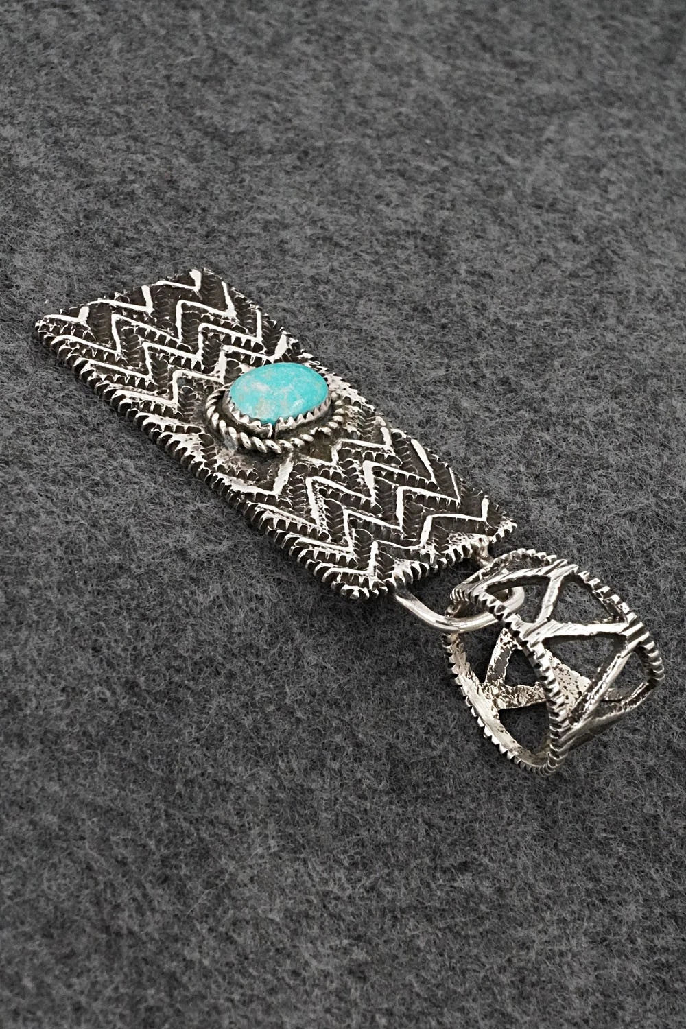 Turquoise & Sterling Silver Pendant - Dylon Reed Arviso