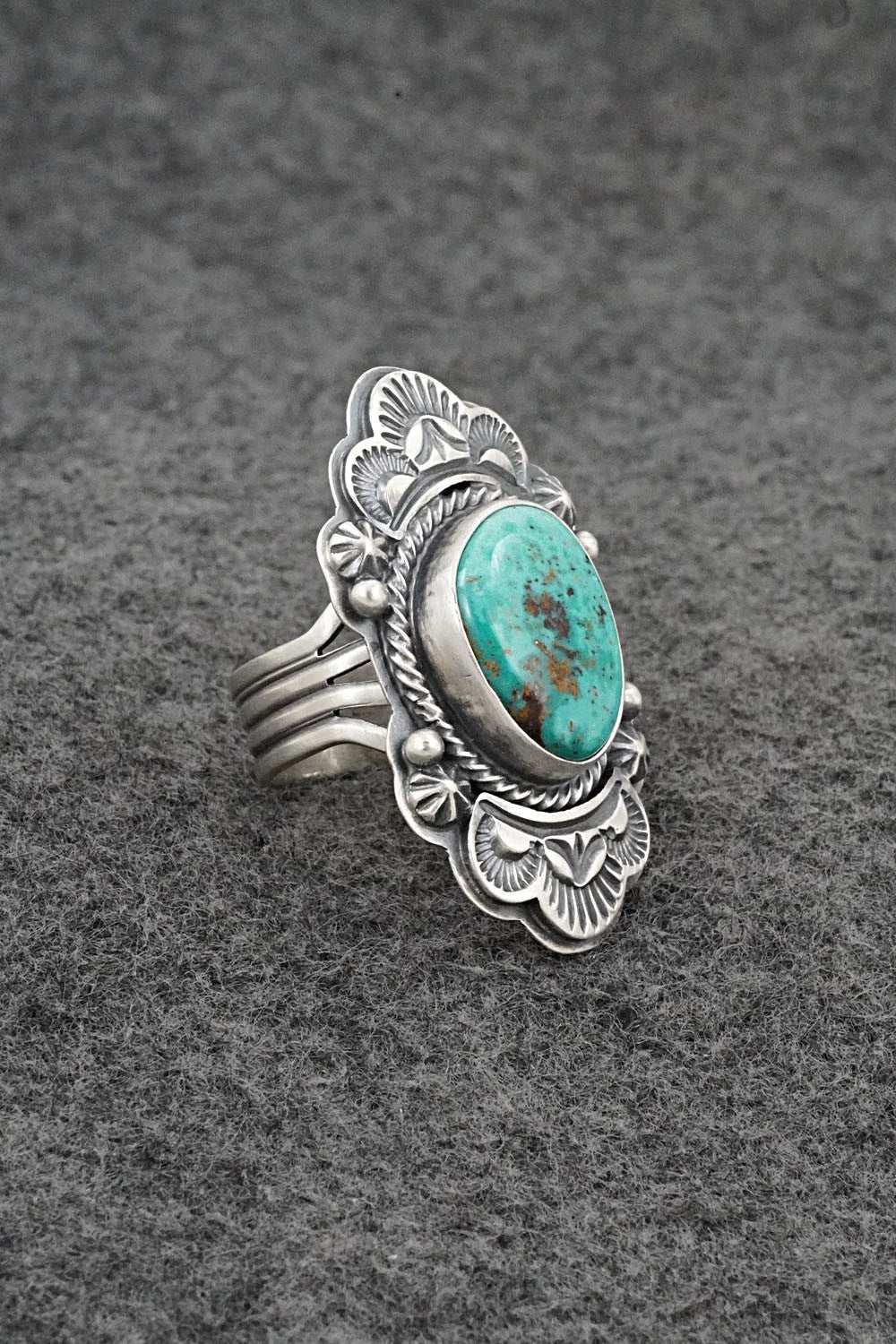 Turquoise & Sterling Silver Ring - Randy Boyd - Size 7