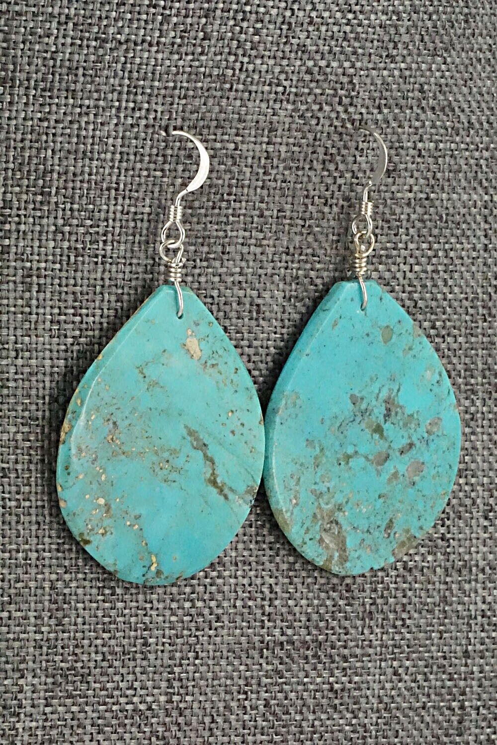 Turquoise & Sterling Silver Earrings - Lupe Lovato