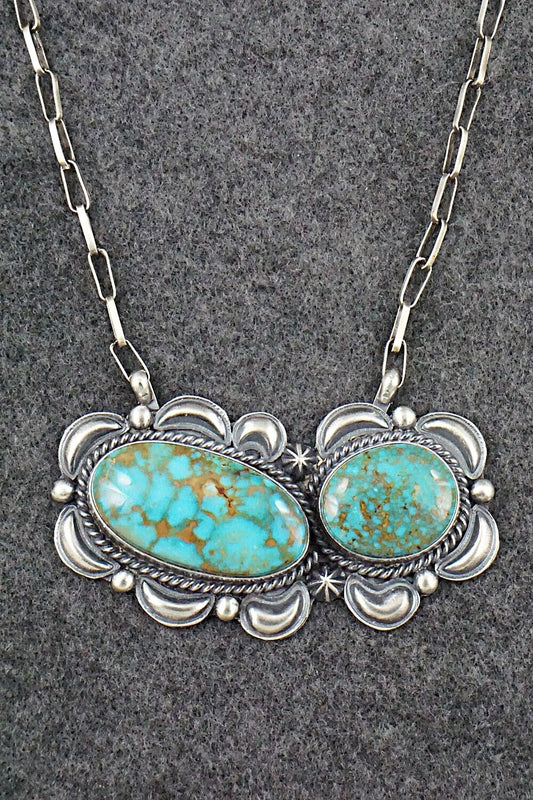 Turquoise & Sterling Silver Necklace - Raymond Delgarito