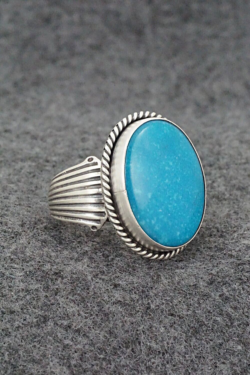 Turquoise & Sterling Silver Ring - Samuel Yellowhair - Size 7.75