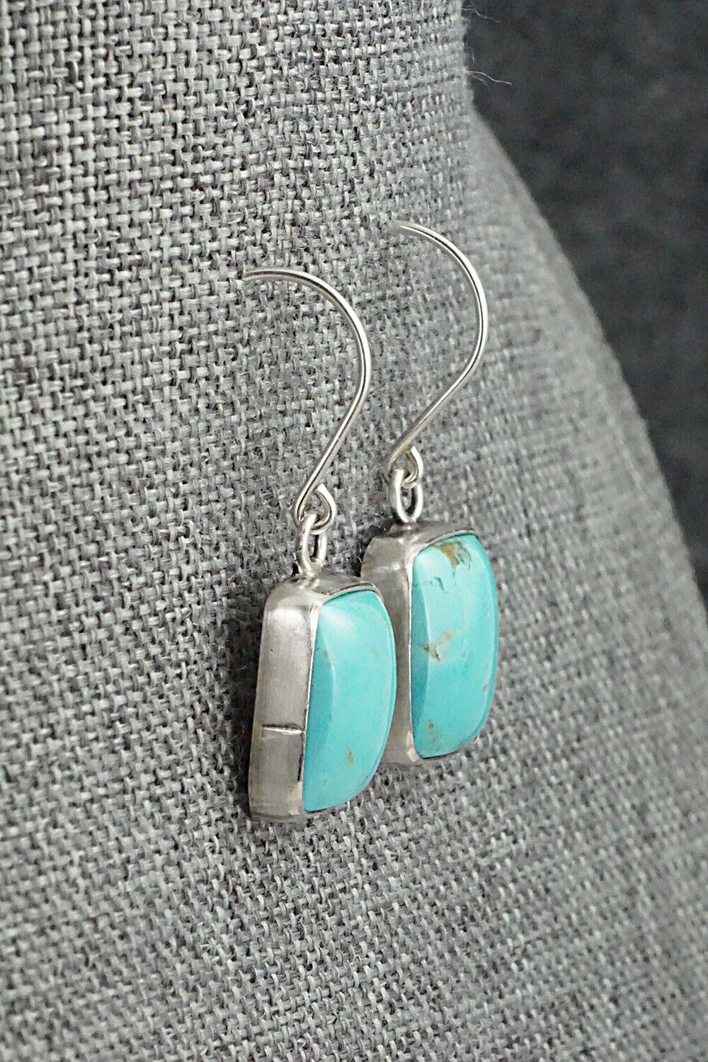 Turquoise & Sterling Silver Earrings - Rena Begay