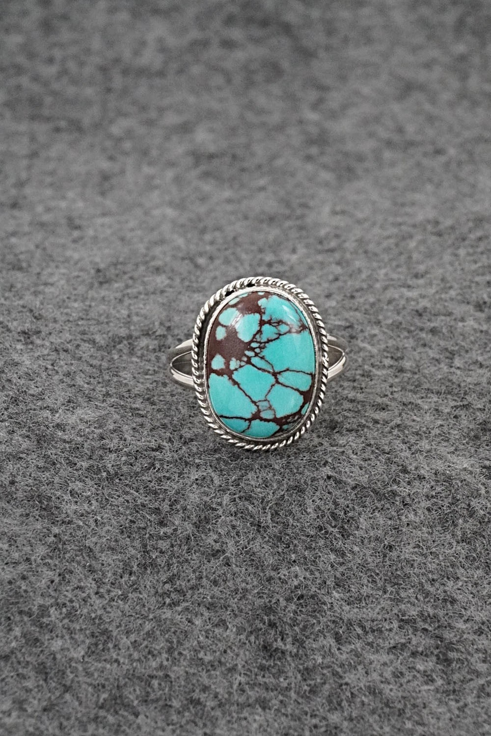 Turquoise & Sterling Silver Ring - Eugene Gruber - Size 9
