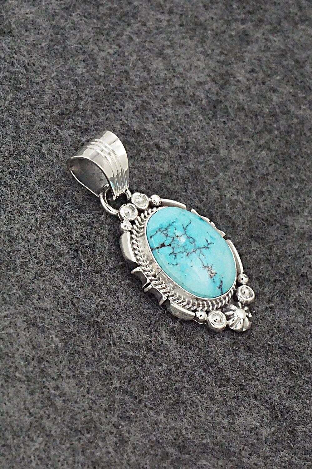 Turquoise & Sterling Silver Pendant - Daniel Benally