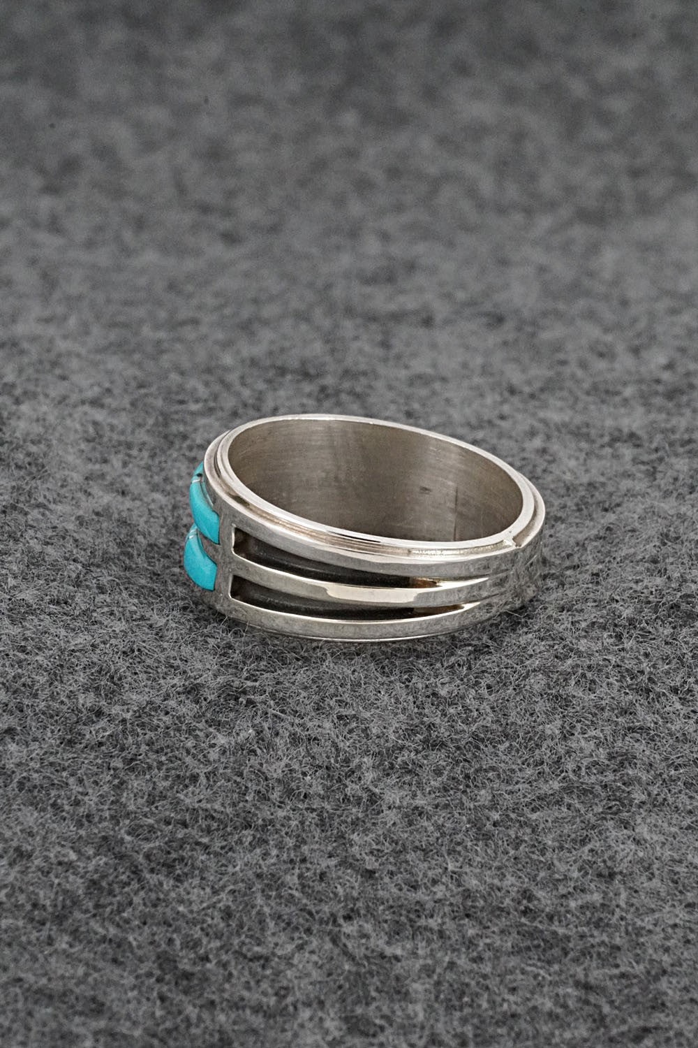 Turquoise & Sterling Silver Ring - Wilbert Muskett Jr. - Size 11