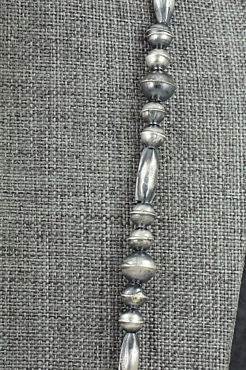 Sterling Silver Navajo Pearl Necklace 24" - Vintage