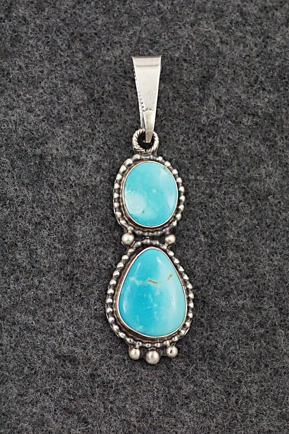 Turquoise & Sterling Silver Pendant - Jimmy Garcia