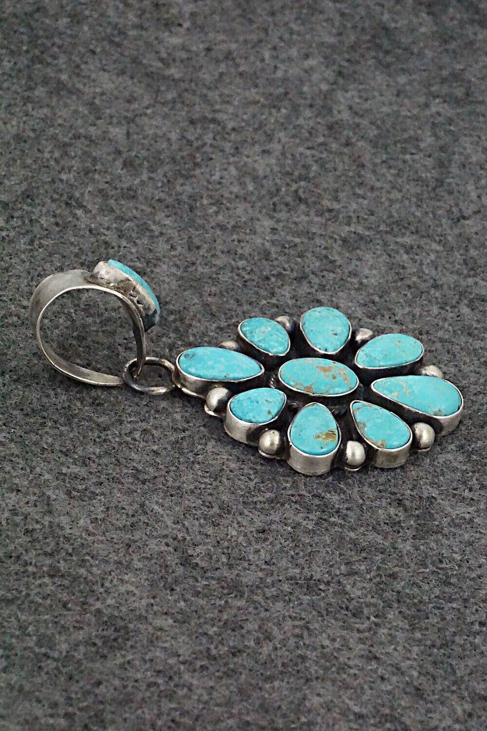 Turquoise & Sterling Silver Pendant - Kathleen Livingston