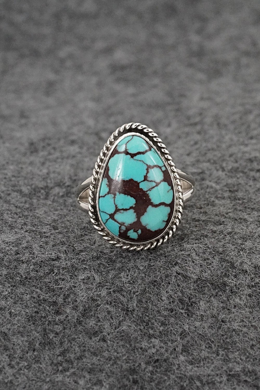 Turquoise & Sterling Silver Ring - Eugene Gruber - Size 8