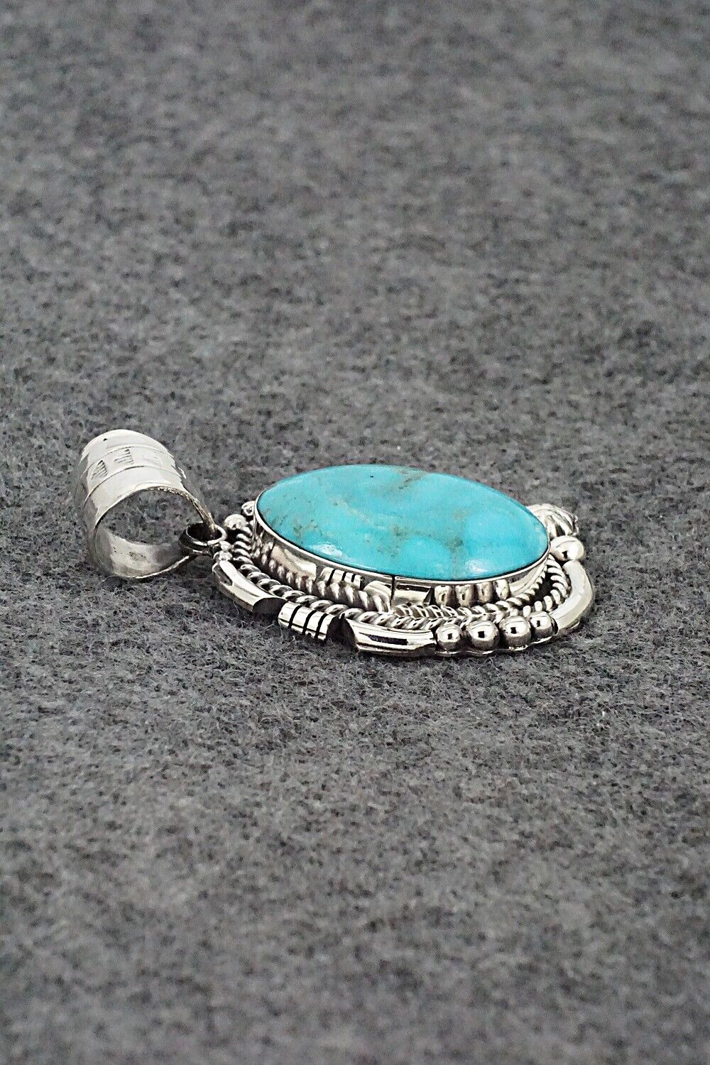 Turquoise & Sterling Silver Pendant - Charlene Yazzie