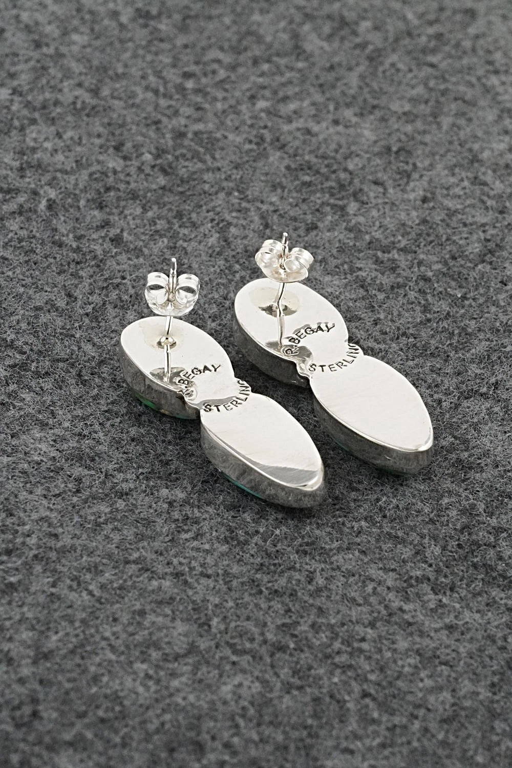 Turquoise & Sterling Silver Earrings - Rena Begay