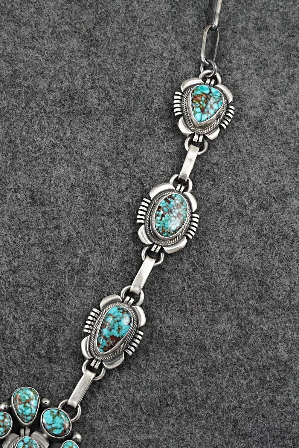 Turquoise & Sterling Silver Necklace and Earrings Set - Mark Yazzie