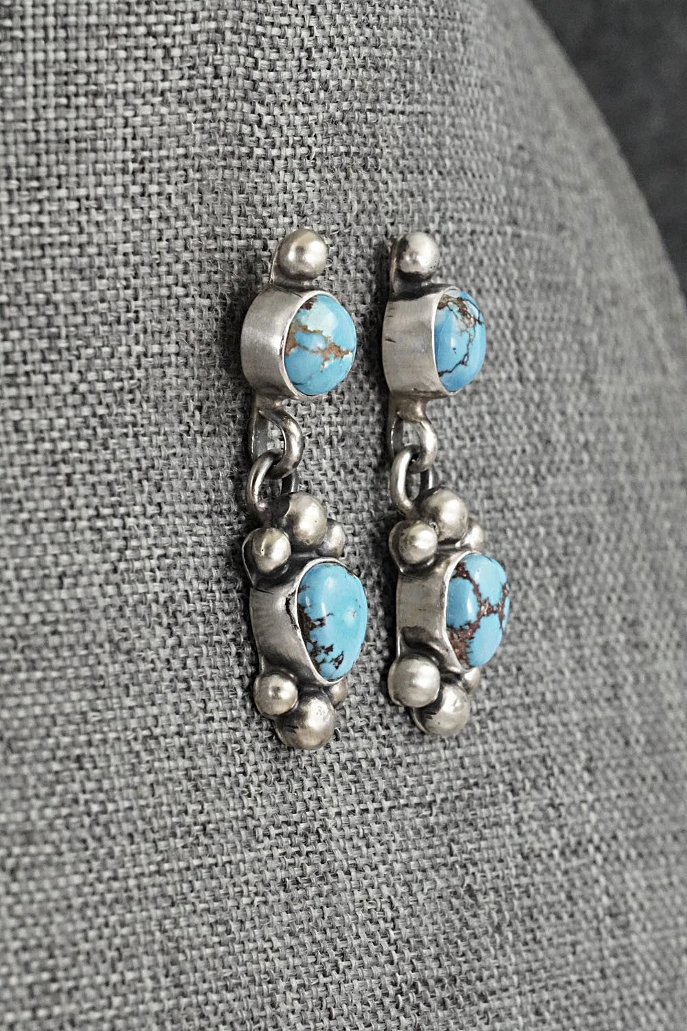 Turquoise & Sterling Silver Necklace and Earrings Set - Kathleen Livingston