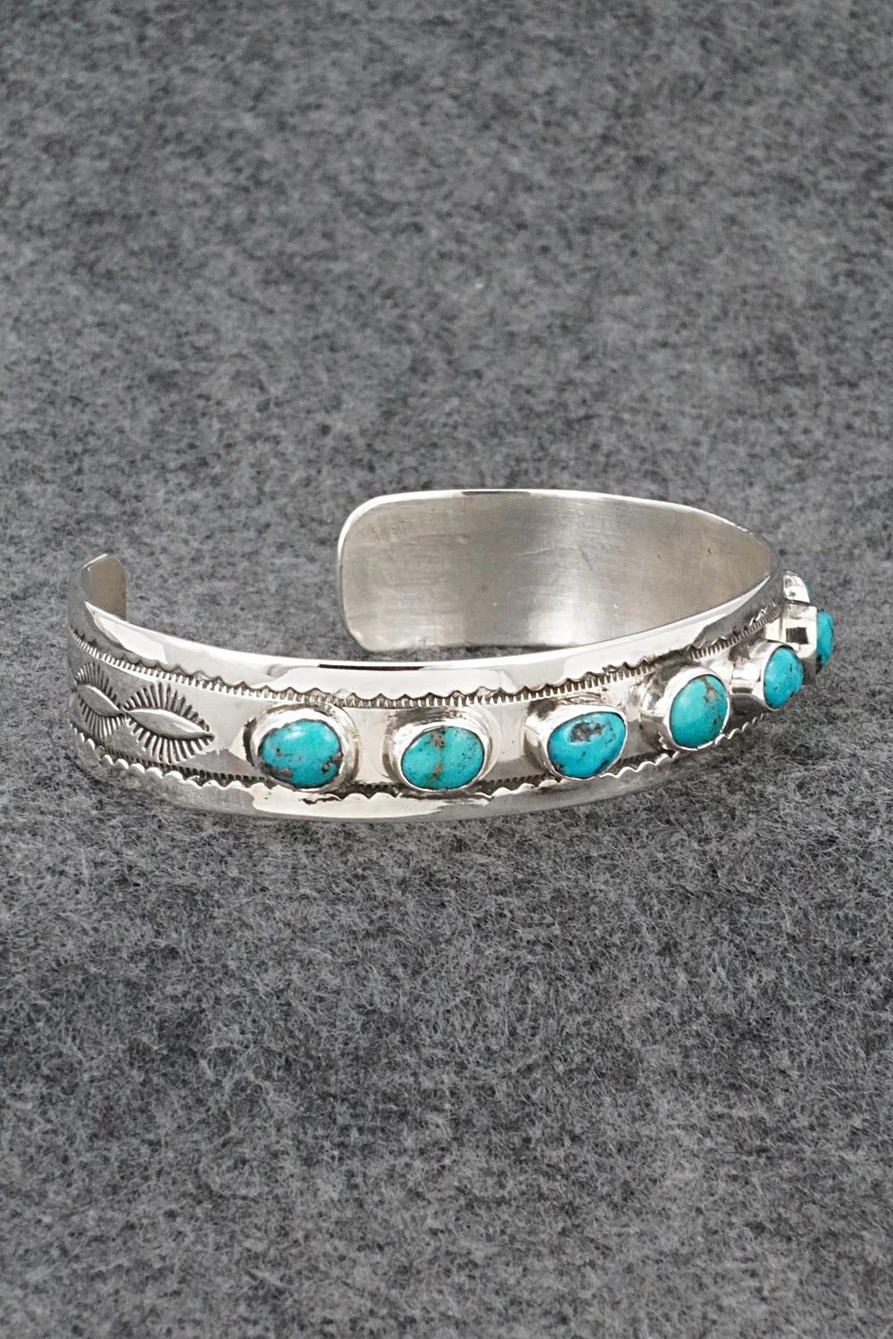Turquoise & Sterling Silver Bracelet - Priscilla Reeder