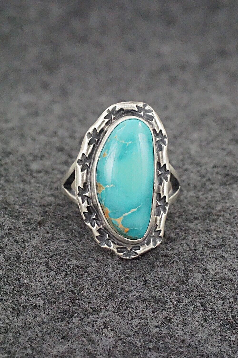 Turquoise & Sterling Silver Ring - Randy Boyd - Size 6.75