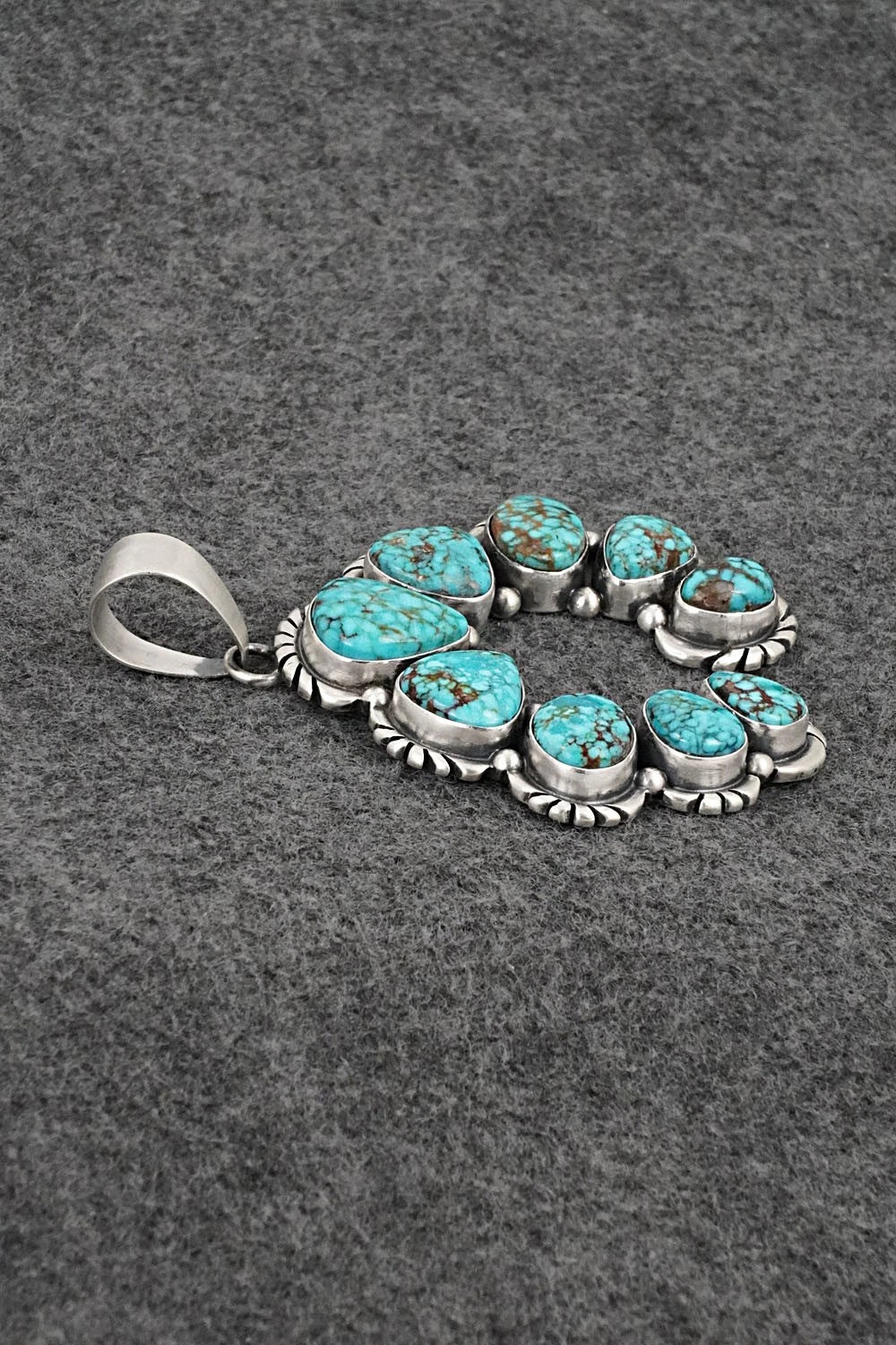 Turquoise & Sterling Silver Pendant - Mark Yazzie