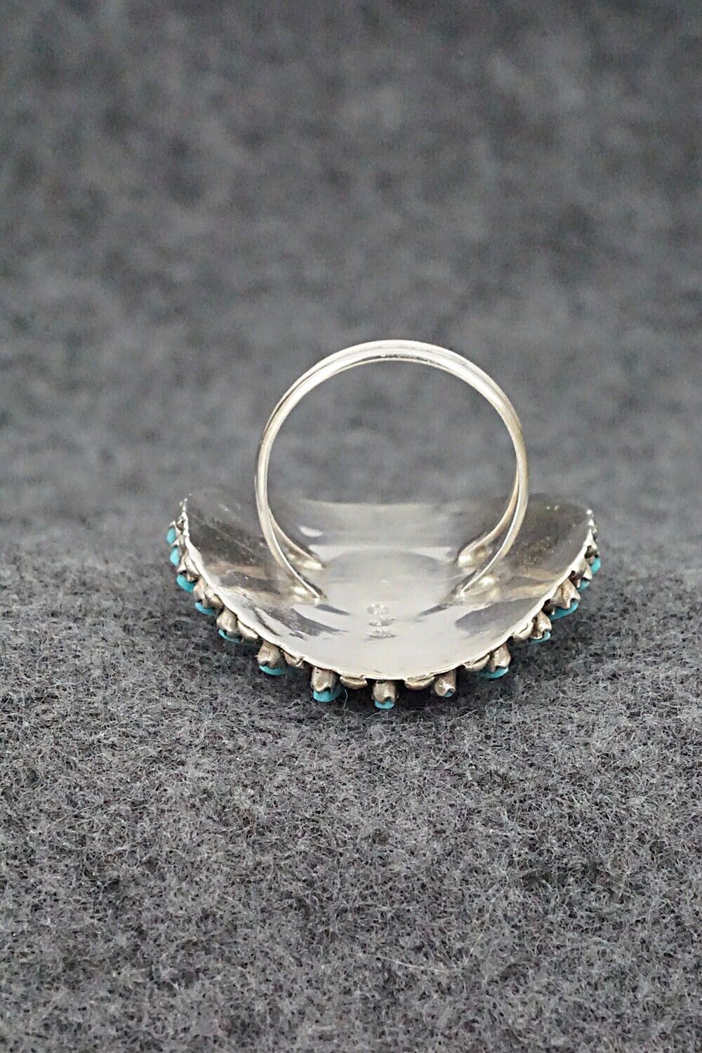 Turquoise & Sterling Silver Ring - Charlie John - Size 8.25