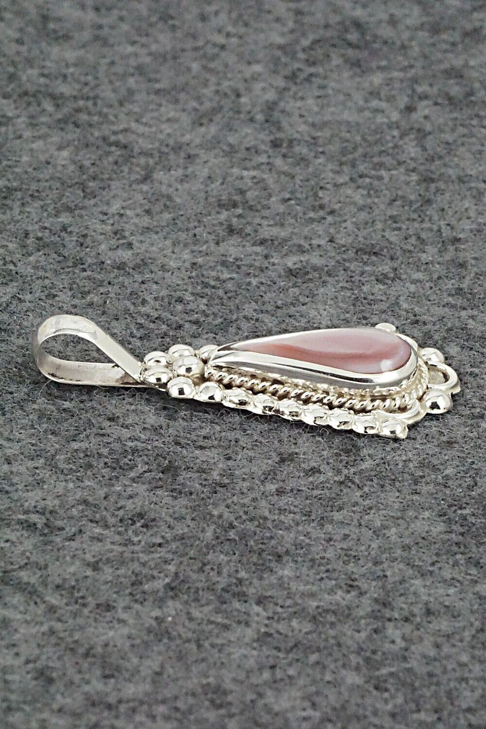 Mother of Pearl & Sterling Silver Pendant - Juanita Yatsatie