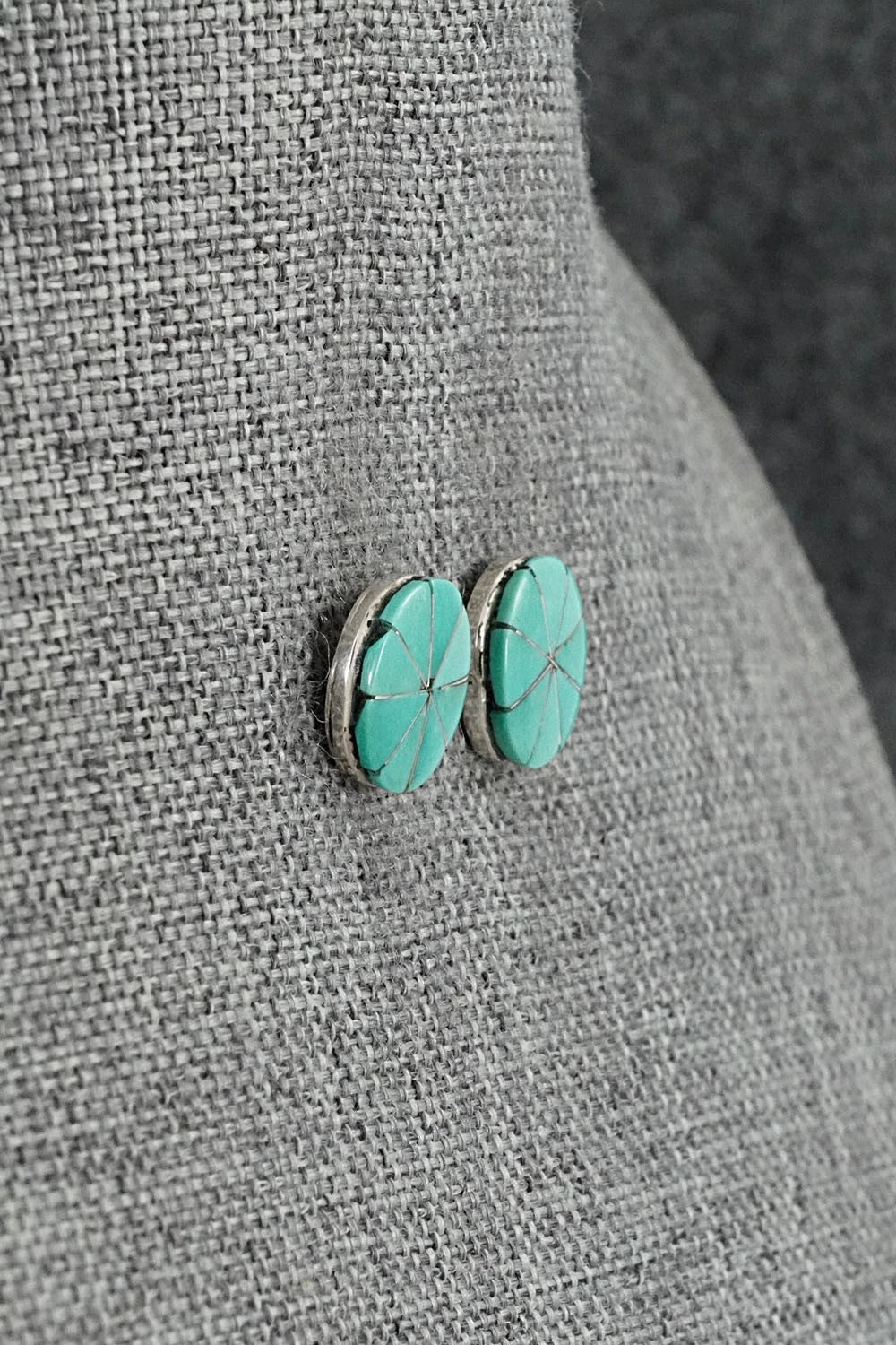 Turquoise & Sterling Silver Earrings - Johnson Laweka