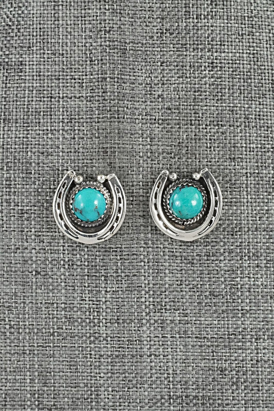 Turquoise & Sterling Silver Earrings - Hiram Largo