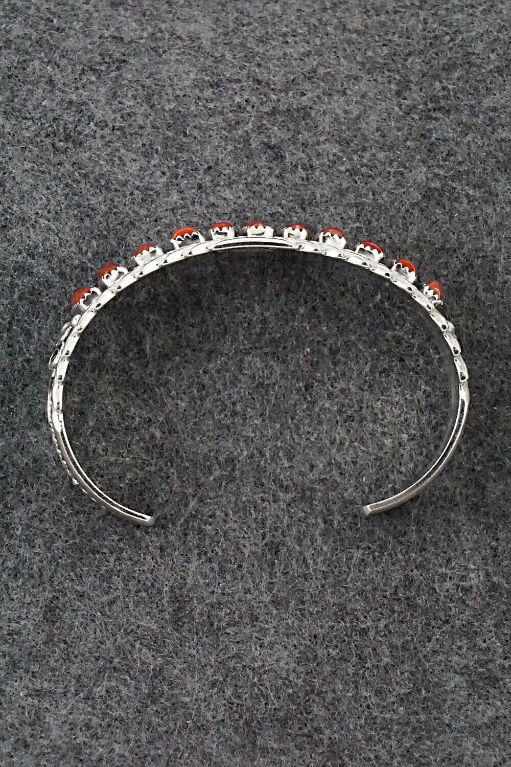 Coral & Sterling Silver Bracelet - Anthony Brown