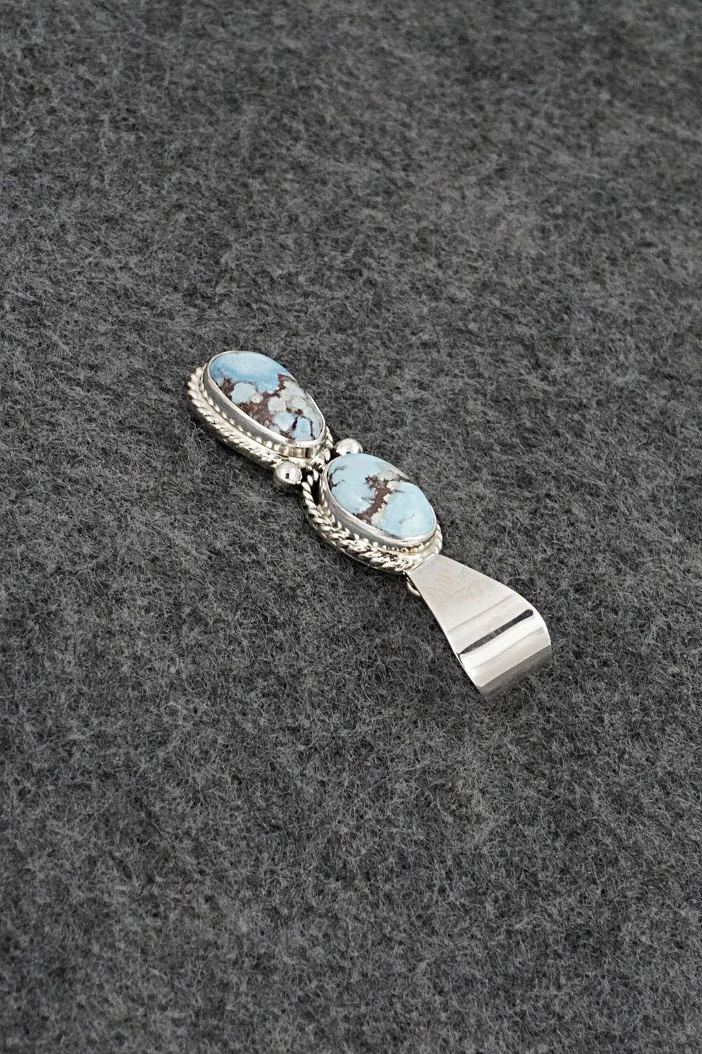 Turquoise & Sterling Silver Pendant - Eugene Gruber