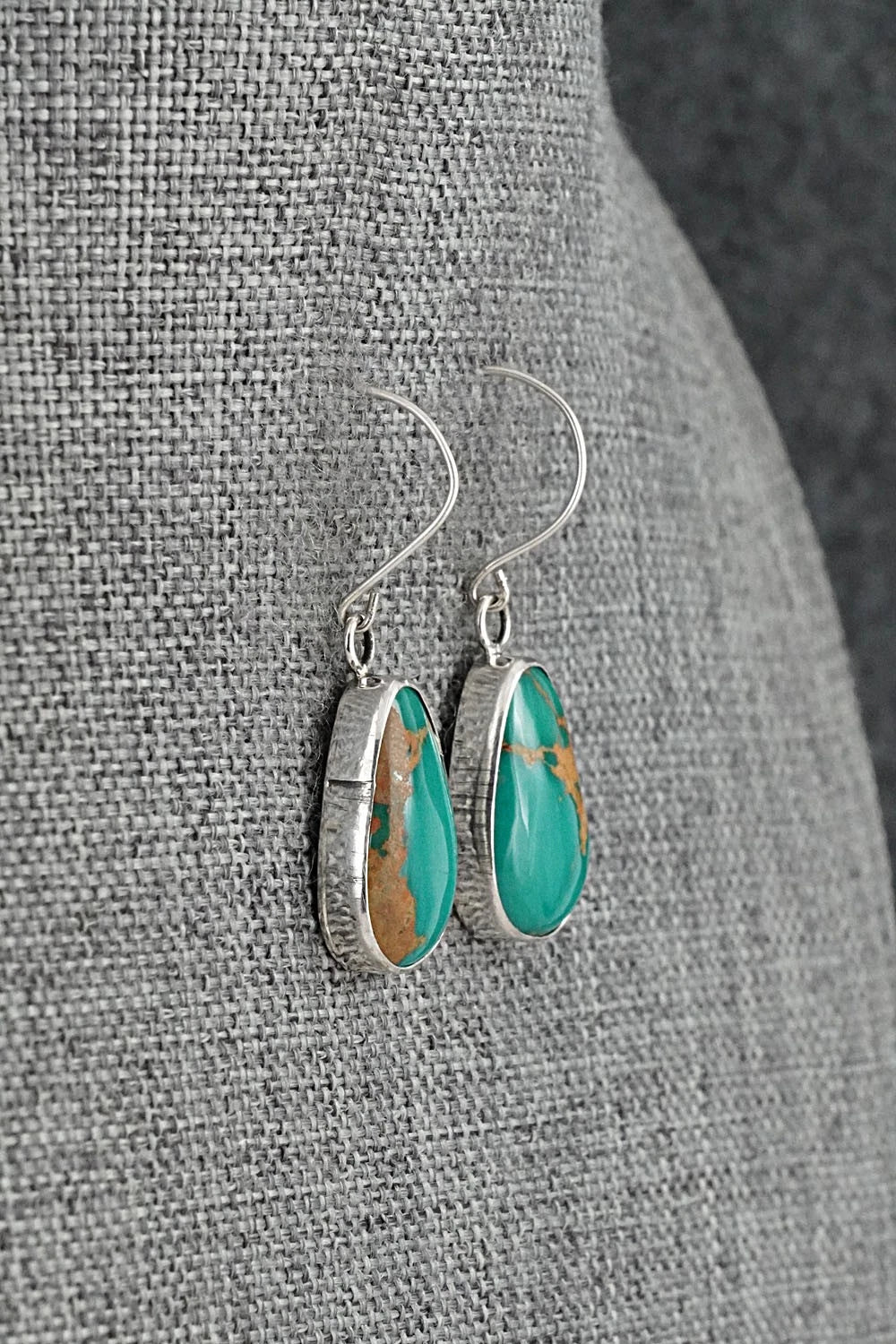 Turquoise & Sterling Silver Earrings - Rosemary Saunders