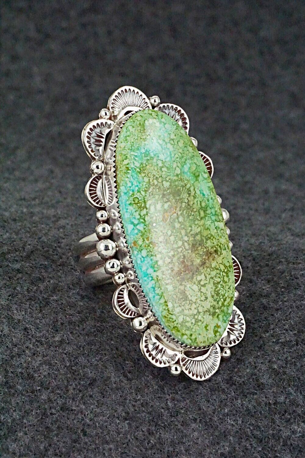 Turquoise & Sterling Silver Ring - Anthony Brown - Size 10