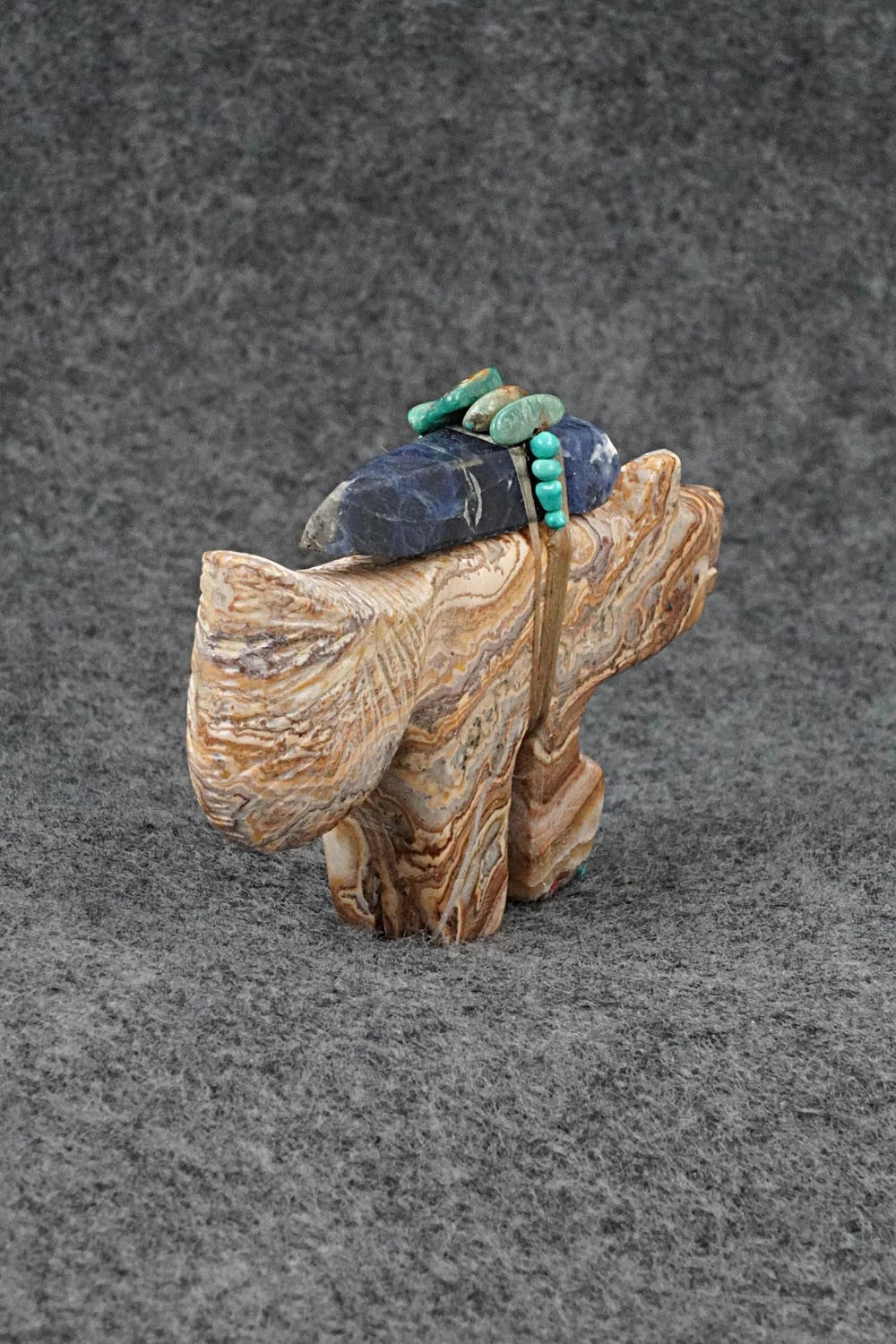 Wolf Zuni Fetish Carving - Danny Lonjose