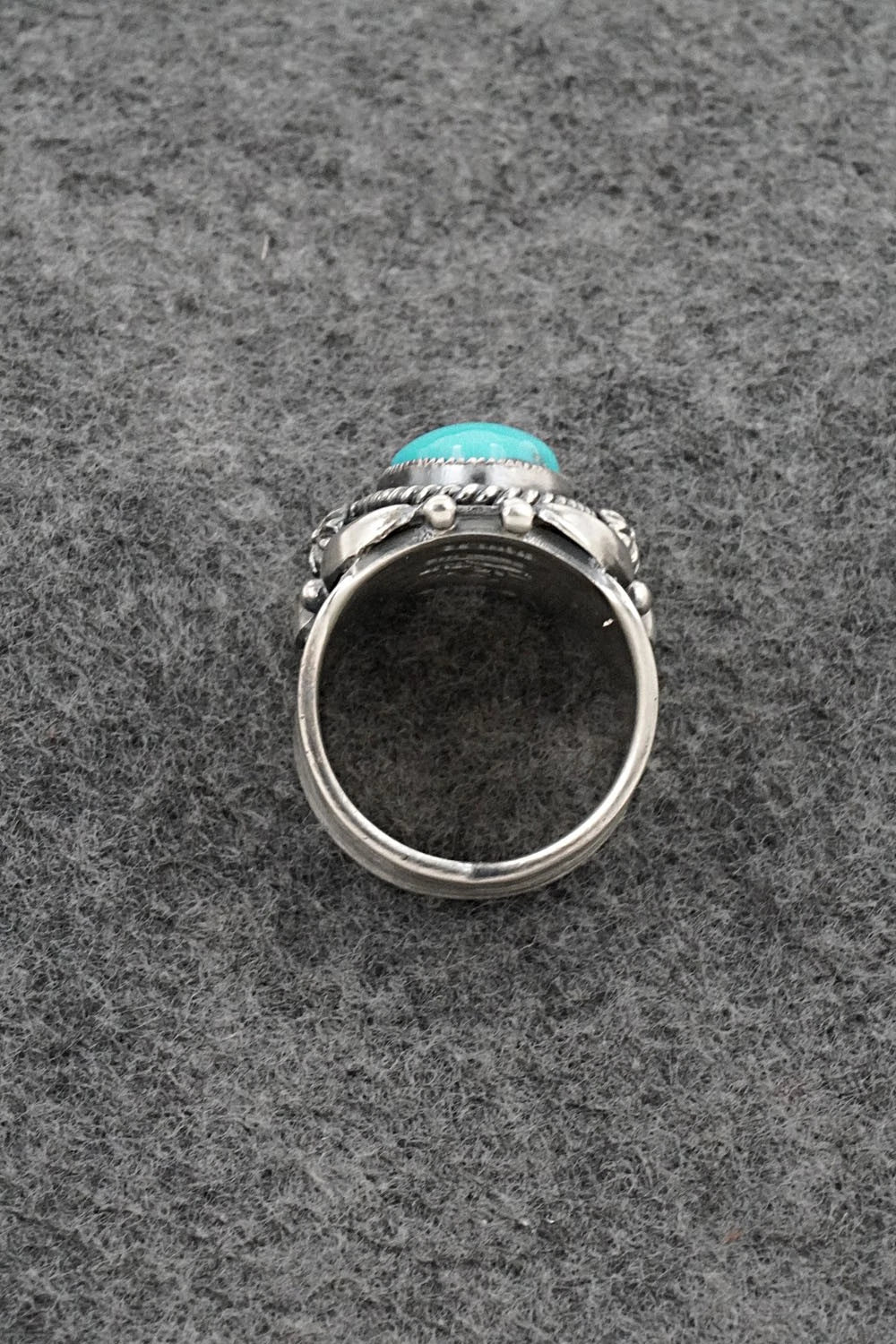 Turquoise & Sterling Silver Ring - Delbert Gordon - Size 7.5