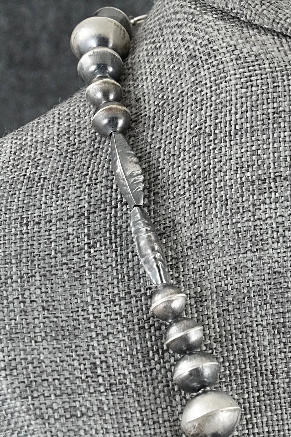 Sterling Silver Navajo Pearl Necklace 26" - Vintage